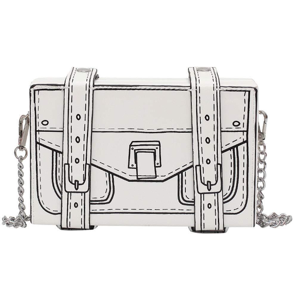 3177 Sun Kea Cartoon Box Shoulder Bag Ins Fashion Clutch Crossbody Bag